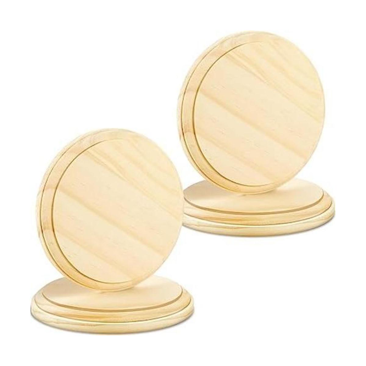4 placas redondas de madera para manualidades base de