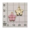 40 dijes de flores de cerezo esmaltados chapados en oro_5