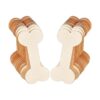 40 piezas 4.3 x 2.2 pulgadas de madera de huesos de perro