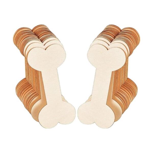 40 piezas 4.3 x 2.2 pulgadas de madera de huesos de perro
