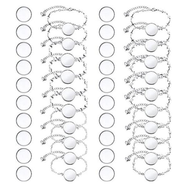 40 piezas de bisel de pulsera para hacer joyas 20