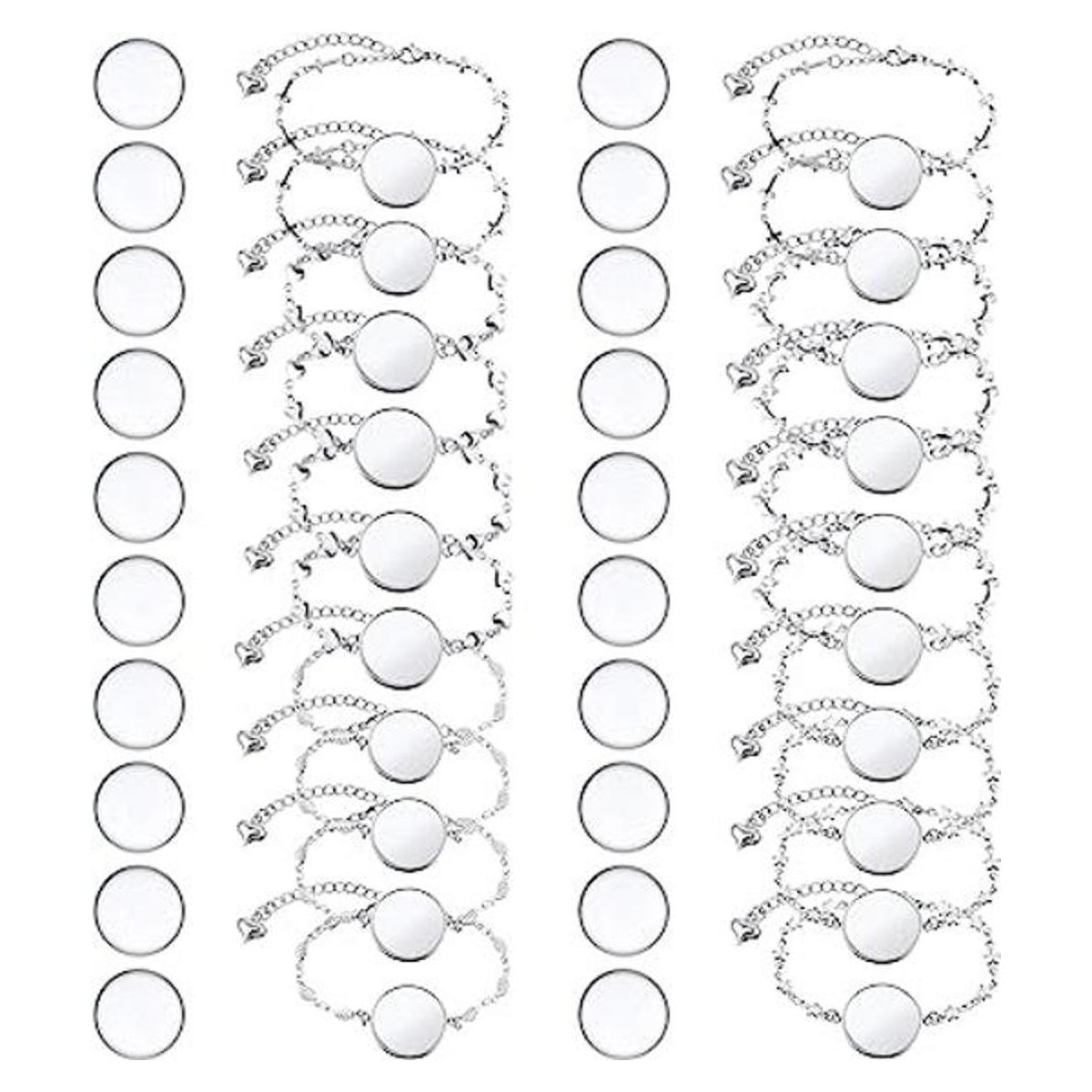 40 piezas de bisel de pulsera para hacer joyas 20