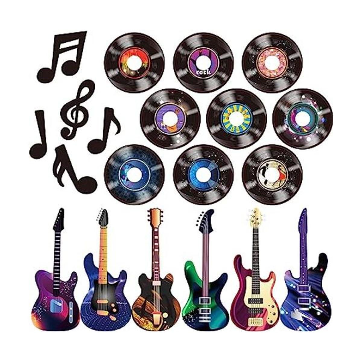 40 piezas de decoraciones de fiesta musical notas