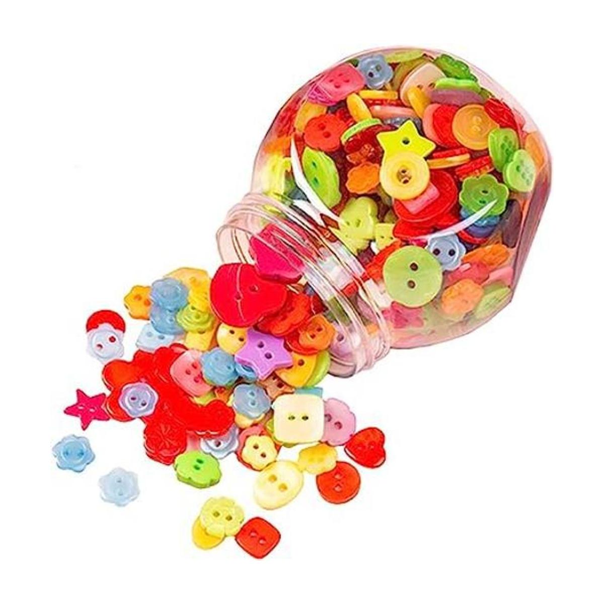400 botones de resina de tamaños variados color caramelo