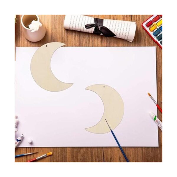 40 piezas de madera de luna para manualidades recortes de_5