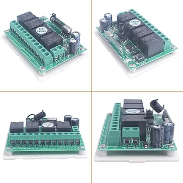 433 Mhz DC 12 V 4 canales inalámbrico RF interruptor de