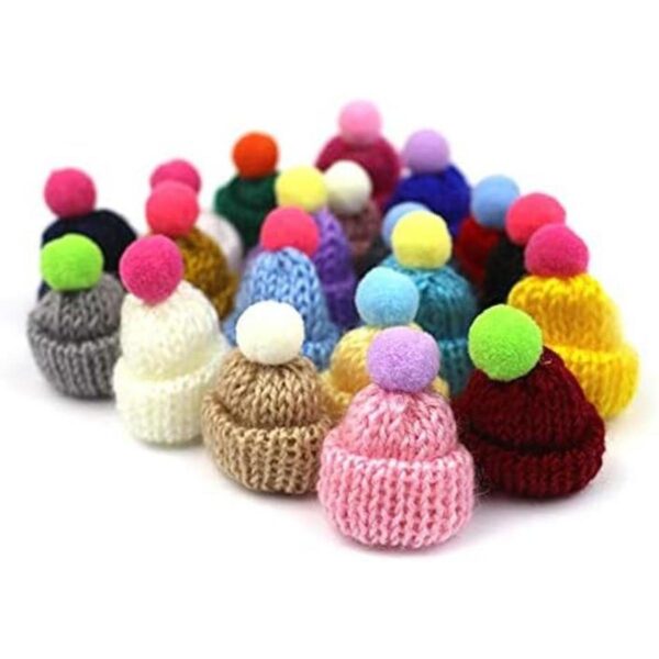 48 mini sombreros de punto de Navidad mini sombreros de