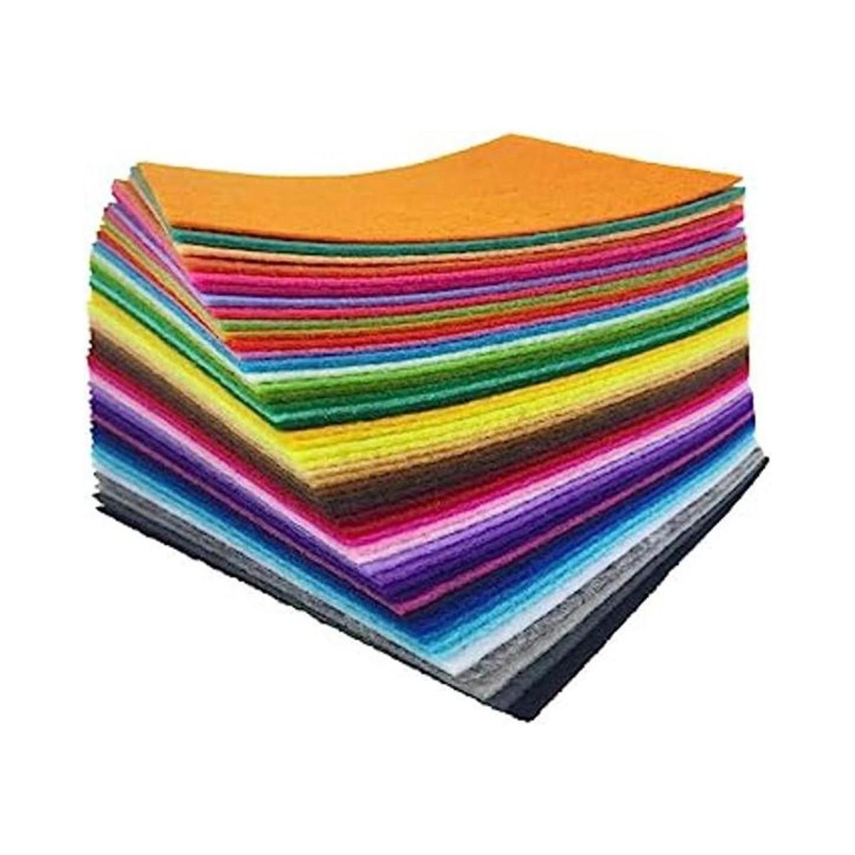 48 hojas de fieltro de colores surtidos paquete de