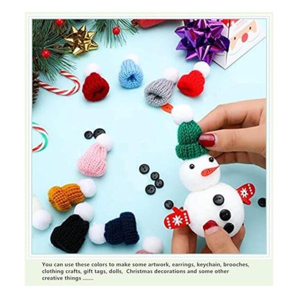 48 mini sombreros de punto de Navidad mini sombreros de