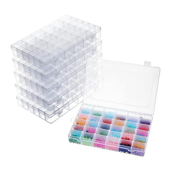 5 cajas de almacenamiento de joyas de plástico