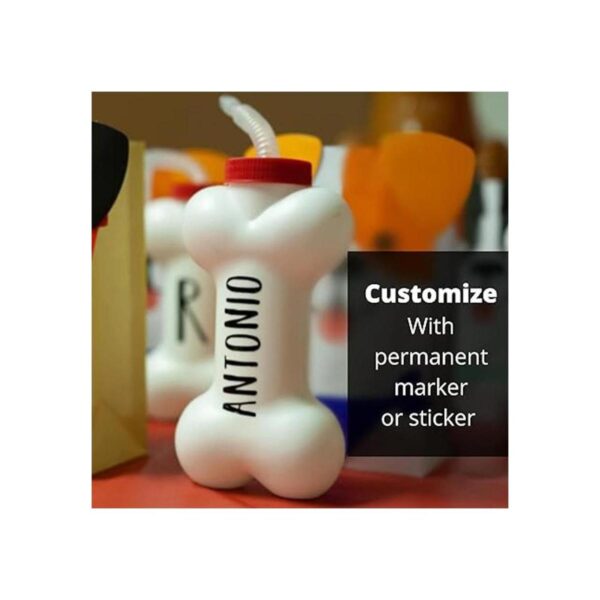 4Es Novelty Tazas de hueso para perro con popote