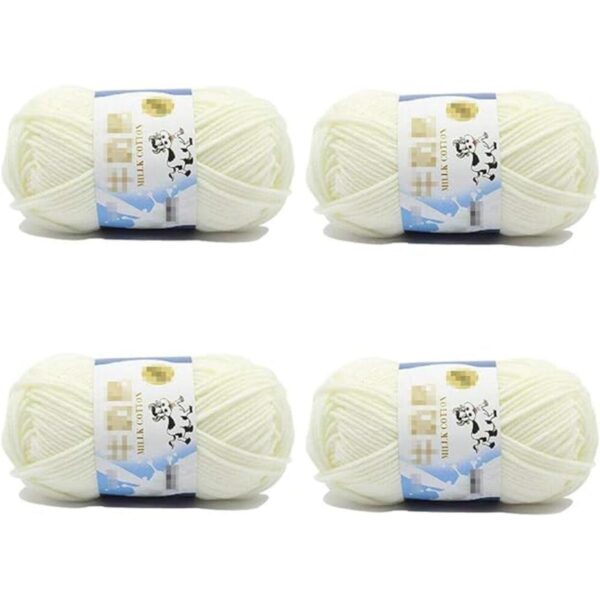 4Rolls suave mezcla de algodón suave y cómodo hilo de_1
