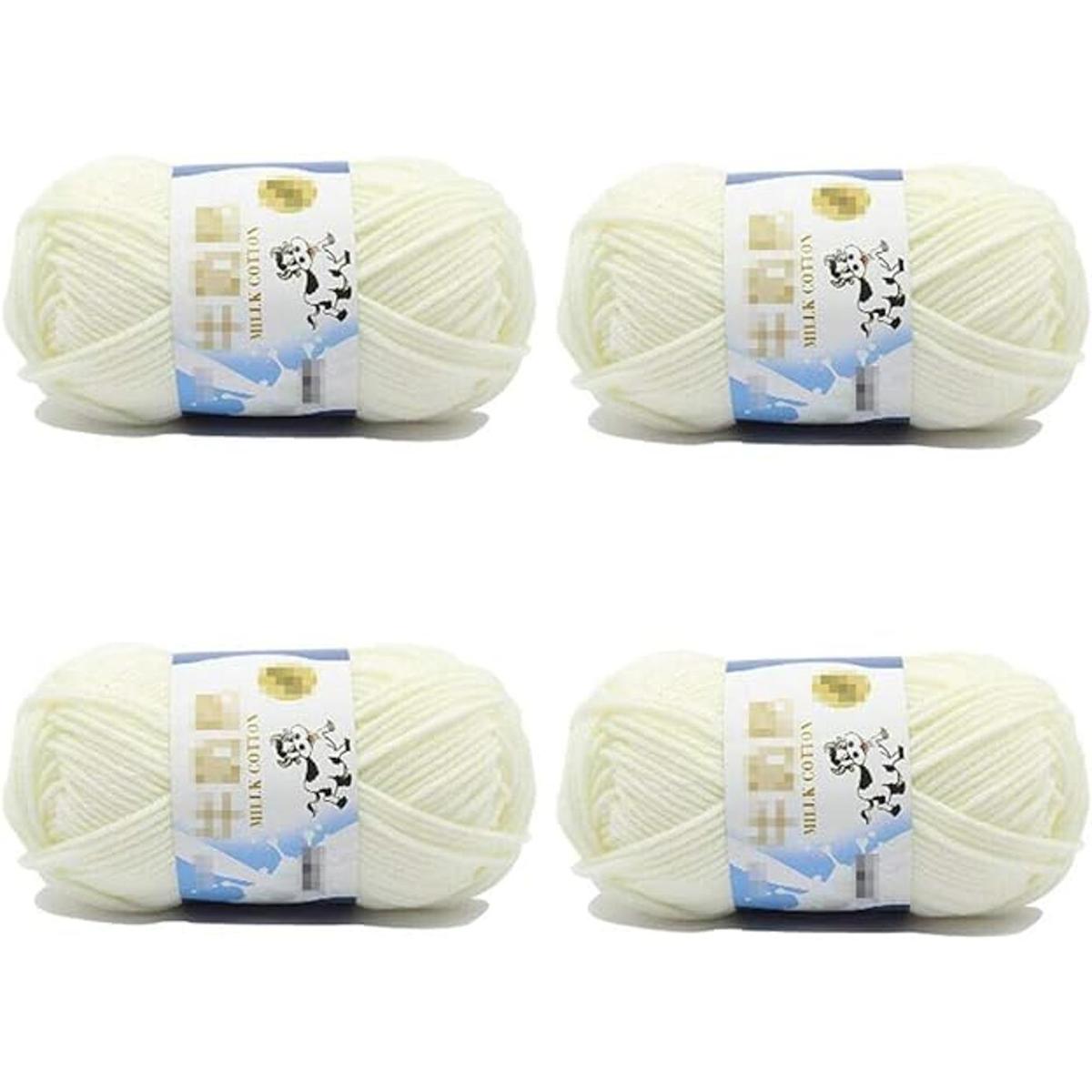 4Rolls suave mezcla de algodón suave y cómodo hilo de