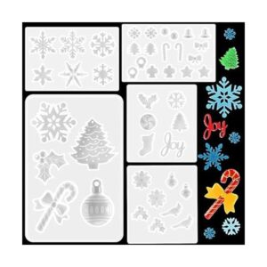 5 moldes de resina de Navidad molde de Navidad molde de