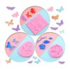 5 moldes de silicona con forma de mariposa y flor para