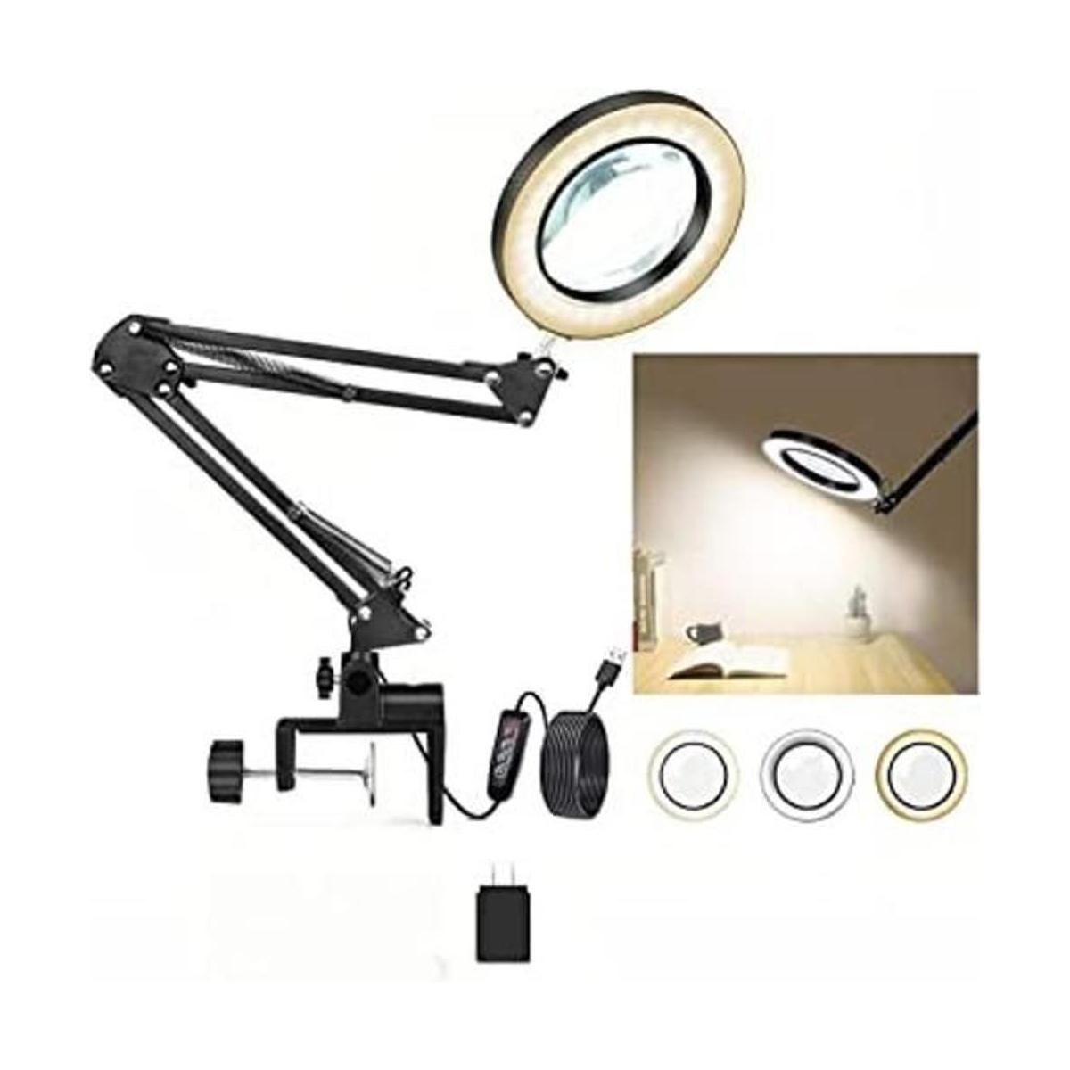 5 lupas con luz 3 luces LED ajustables 10 luces LED de