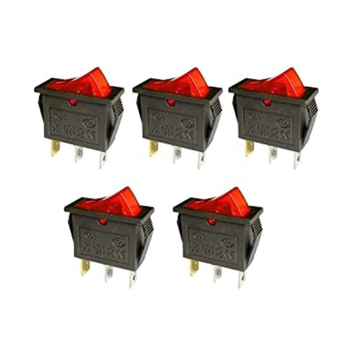 5 piezas de CA 16A250V 20A125V interruptor de 3 pines 2
