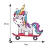 5 unidsset parche bordado unicornio coser en el parche de