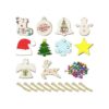 50 adornos de madera de Navidad sin acabar 10 estilos de_1