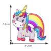 5 unidsset parche bordado unicornio coser en el parche de