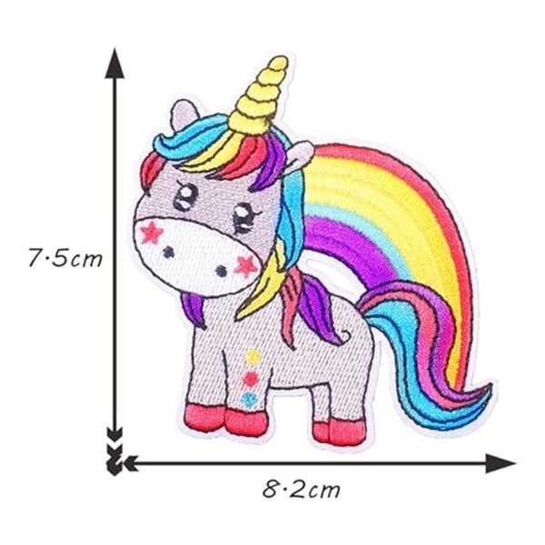 5 unidsset parche bordado unicornio coser en el parche de