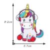 5 unidsset parche bordado unicornio coser en el parche de