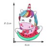 5 unidsset parche bordado unicornio coser en el parche de