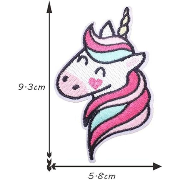 5 unidsset parche bordado unicornio coser en el parche de
