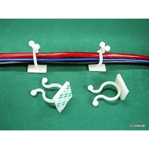 50 clips para bridas de cables autoadhesivos de nailon_4
