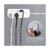 50 clips de cable resistentes transparentes con 100
