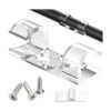 50 clips de cable resistentes transparentes con 100