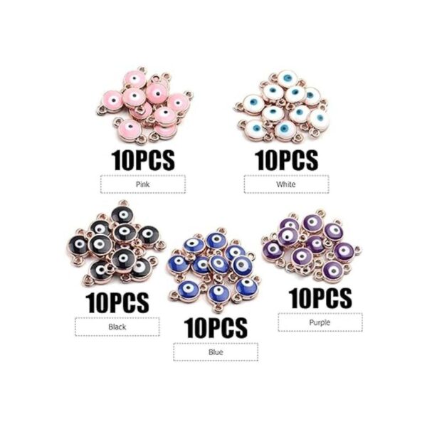 50 conectores de ojo malvado para pulsera collar_3