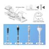 50 clips de cable resistentes transparentes con 100