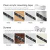 50 clips de cable resistentes transparentes con 100
