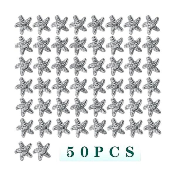 50 cuentas espaciadoras de estrella de mar de plata_2