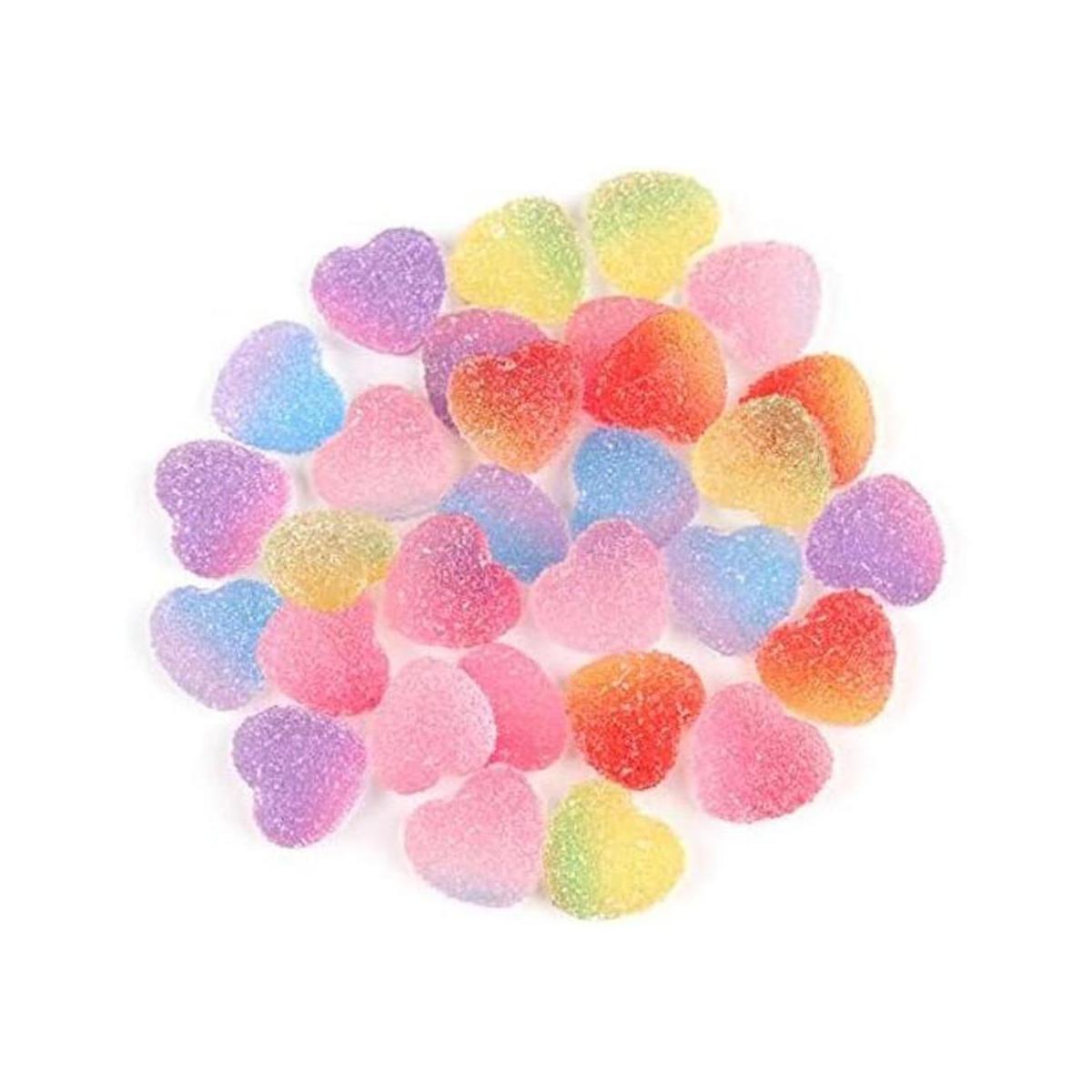 50 dijes de plástico coloridos con forma de estrella de