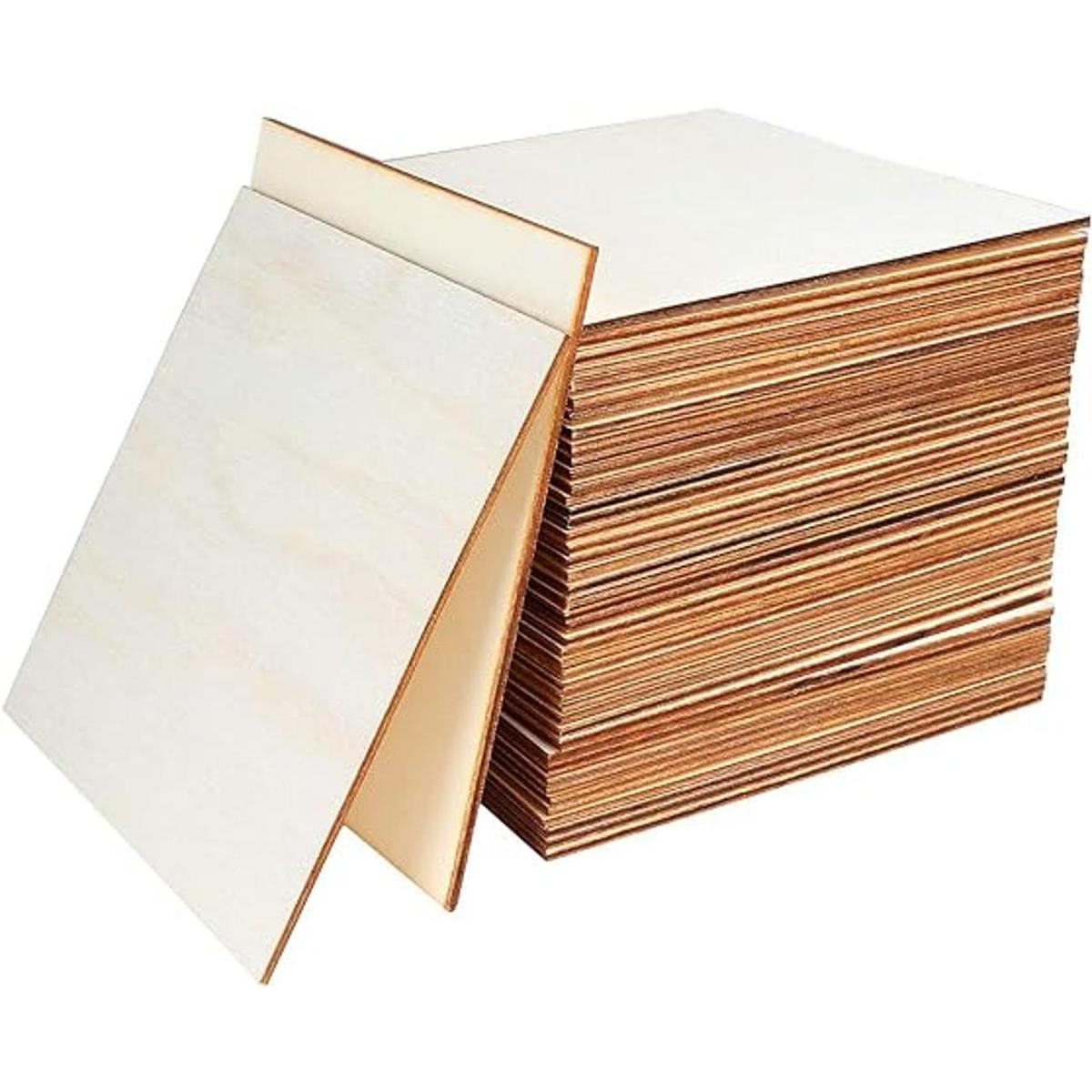 50 piezas de 6 x 6 pulgadas cuadrados de madera