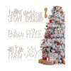 6 piezas de decoración de pared de Navidad colgante de_1
