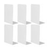 6 sujetalibros de metal blanco sujetalibros para