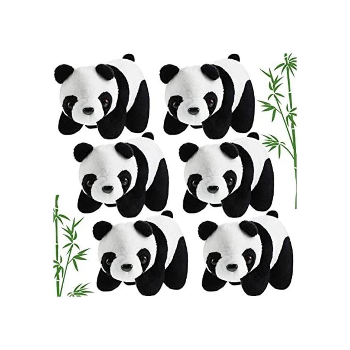 6 piezas de mini panda de peluche de 4 pulgadas de panda