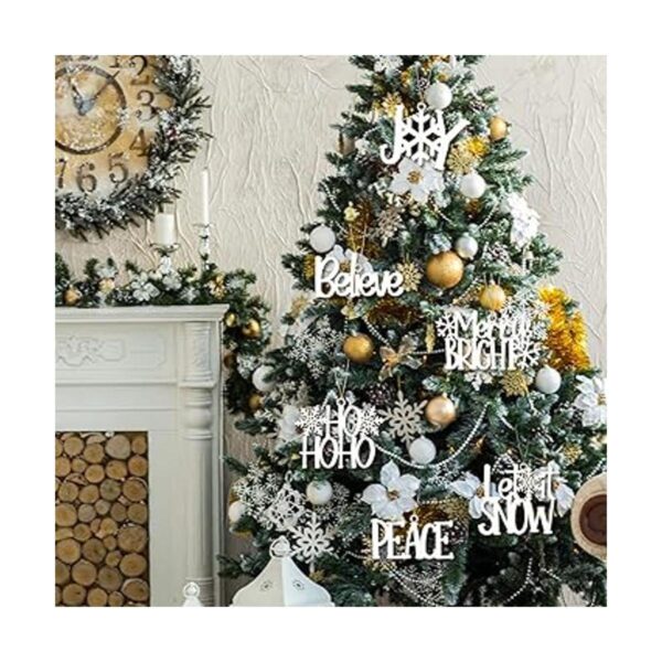 6 piezas de decoración de pared de Navidad colgante de_4
