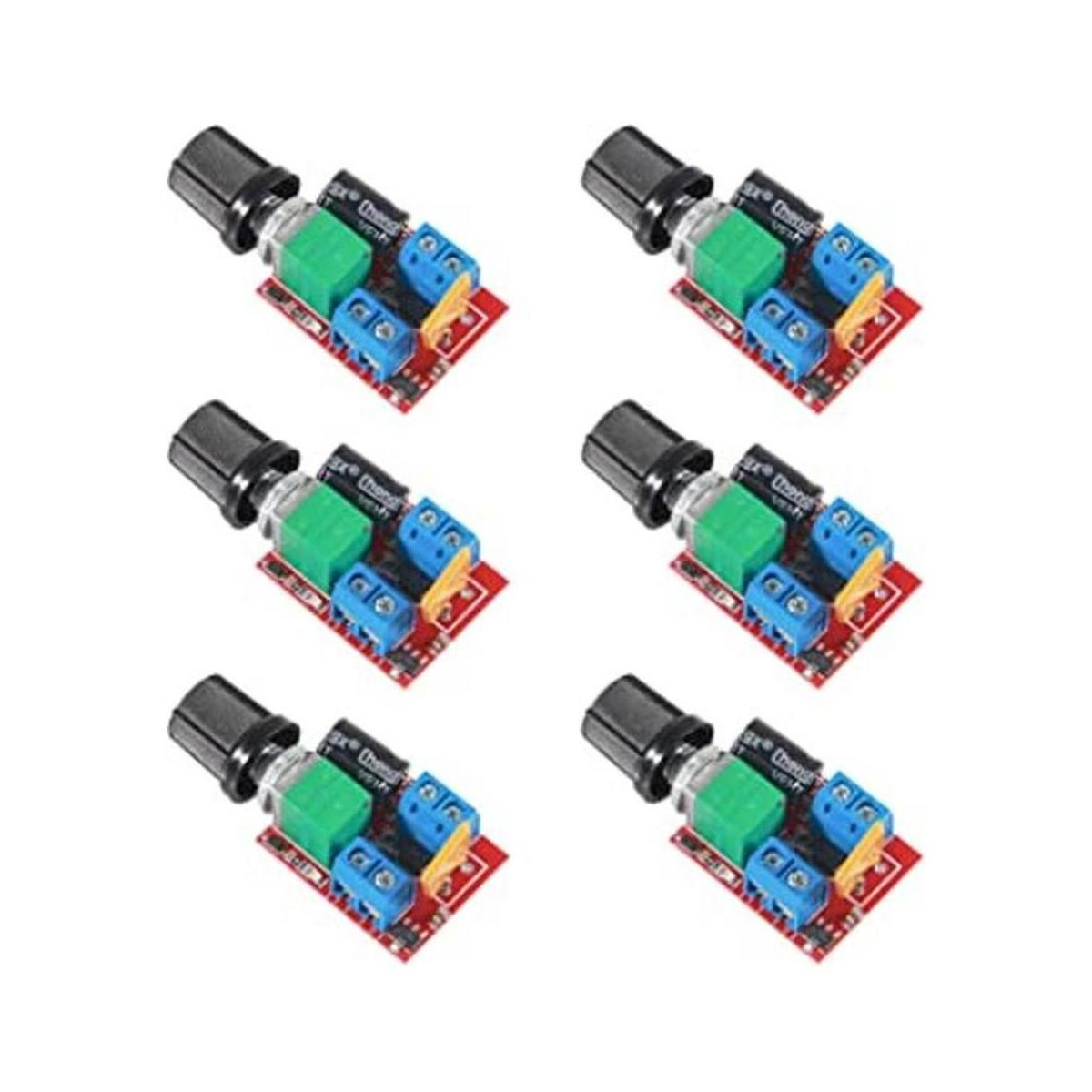 6 unids DC motor PWM controlador de velocidad 3 V 6 12 V