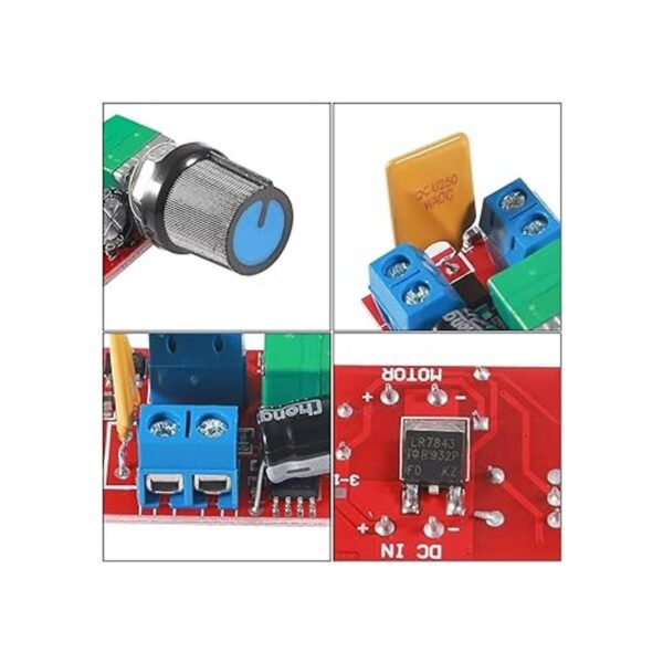 6 unids DC motor PWM controlador de velocidad 3 V 6 12 V