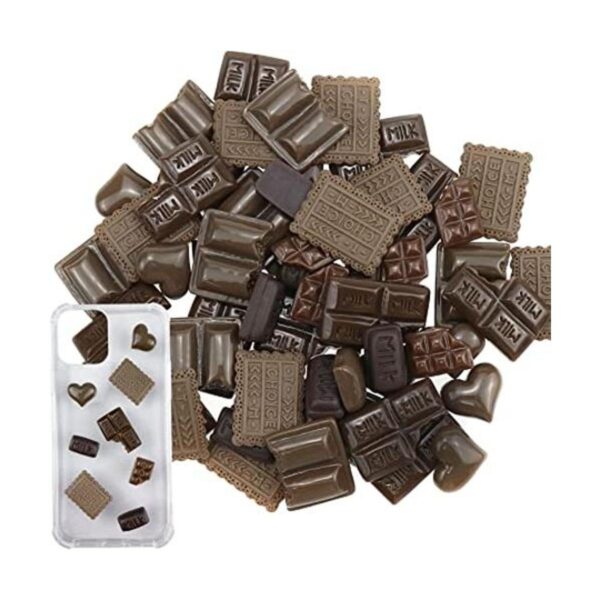 60 piezas de imitación de resina de chocolate con parte_1