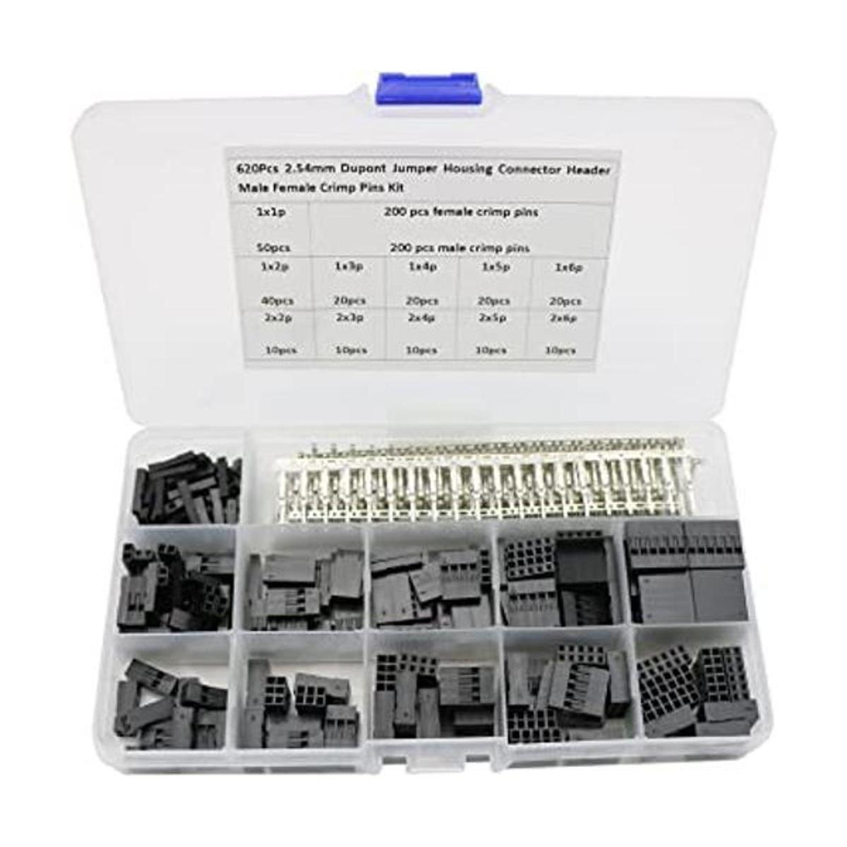 620pcs Pitch Pin carcasa conector y Dupont macho hembra