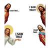 8 calcomanías de Jesús I Saw That PET Jesús calcomanías_1
