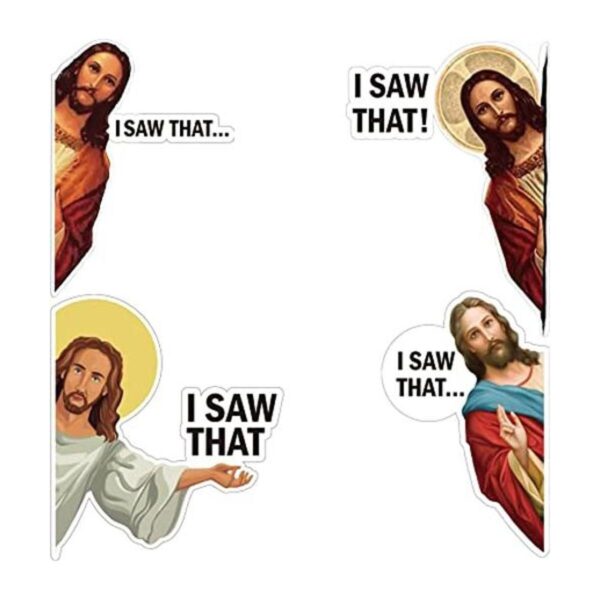 8 calcomanías de Jesús I Saw That PET Jesús calcomanías_1