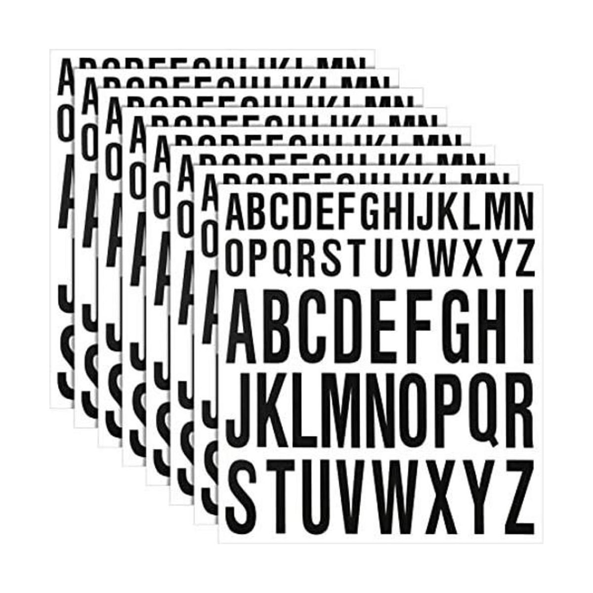 8 hojas de letras autoadhesivas de vinilo adhesivas de
