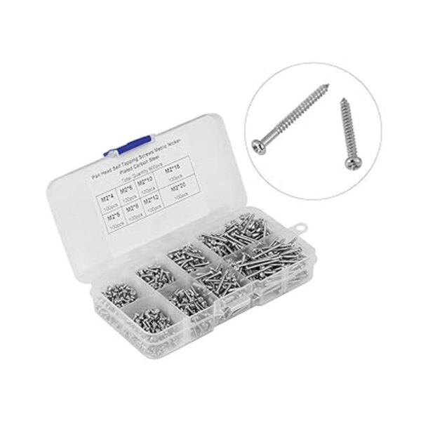800pcs M2 Autoperforantes Tornillos Disco de Cruz Pan_3