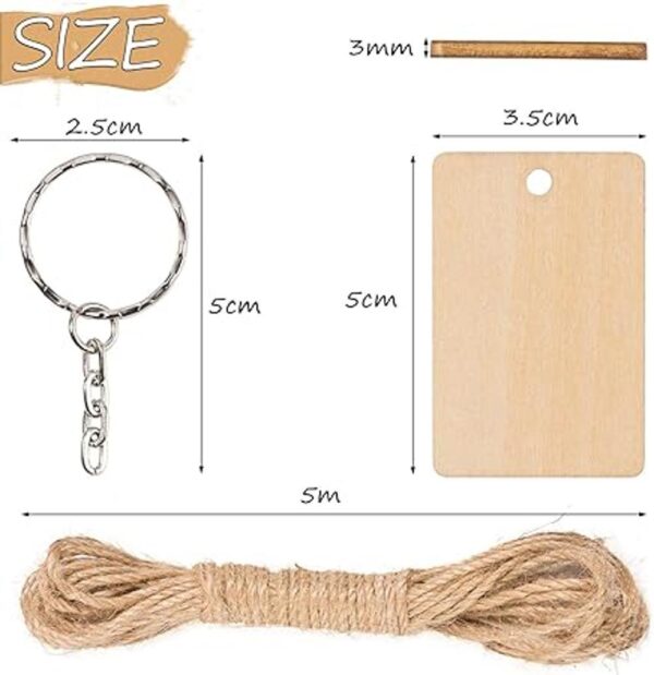 80 piezas de rebanadas de madera natural letrero de